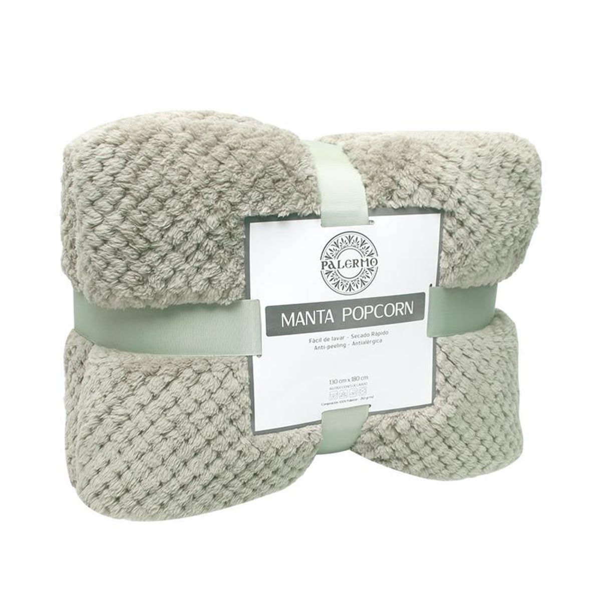 PALERMO - Manta Pop Corn 130x160cm Microfibra Ultra Suave