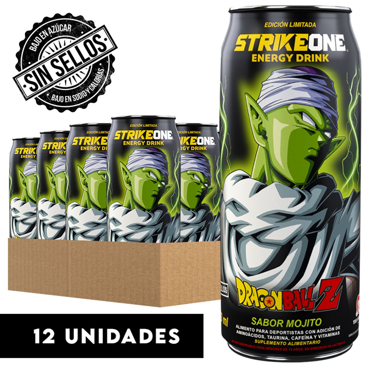STRIKE ONE - Bebidas Energeticas Strikeone Dragon Ball Z Piccolo - Mojito 12u