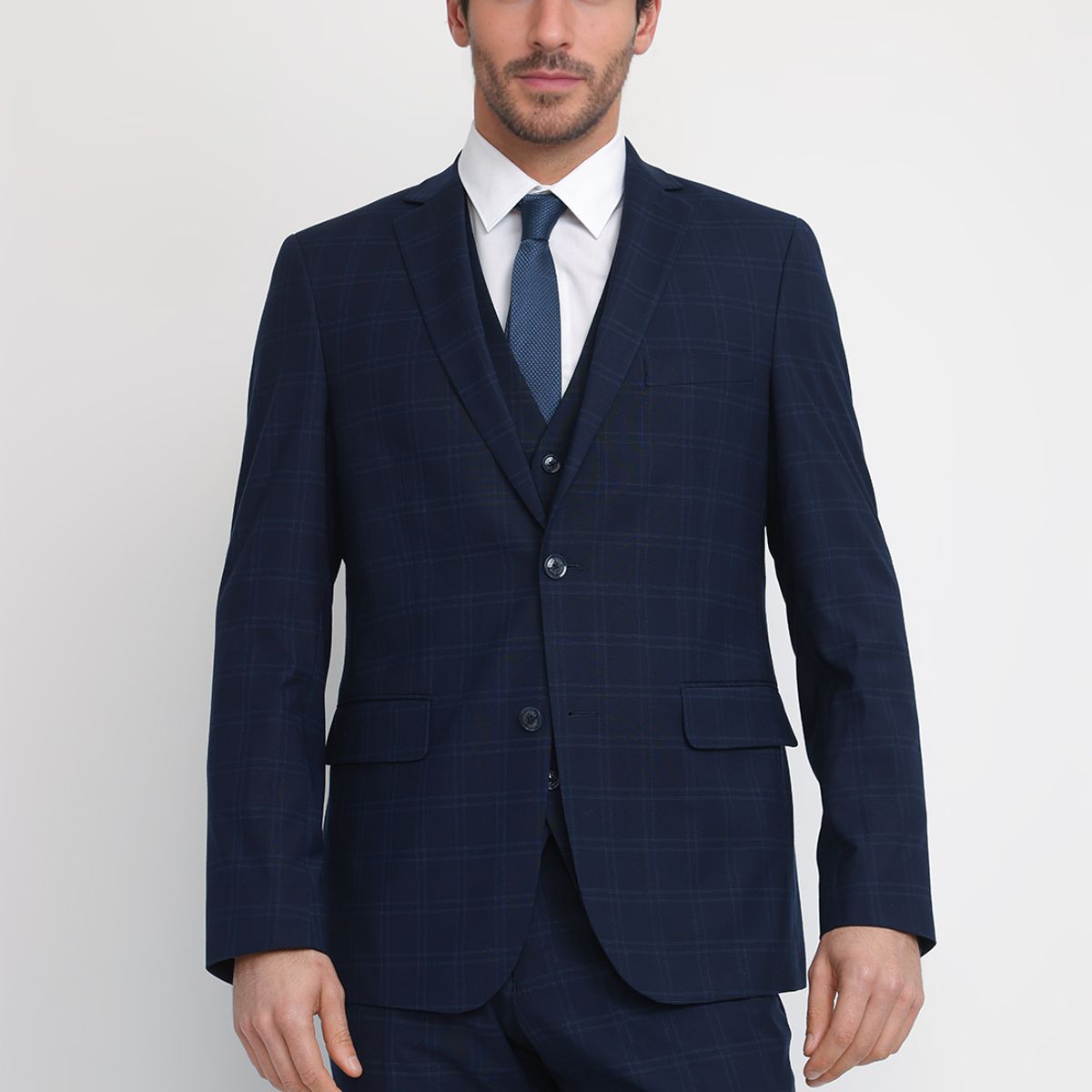PERRY ELLIS - Chaqueta Formal Hombre Suit Separate Azul THE WASHABLE SLIM SUIT