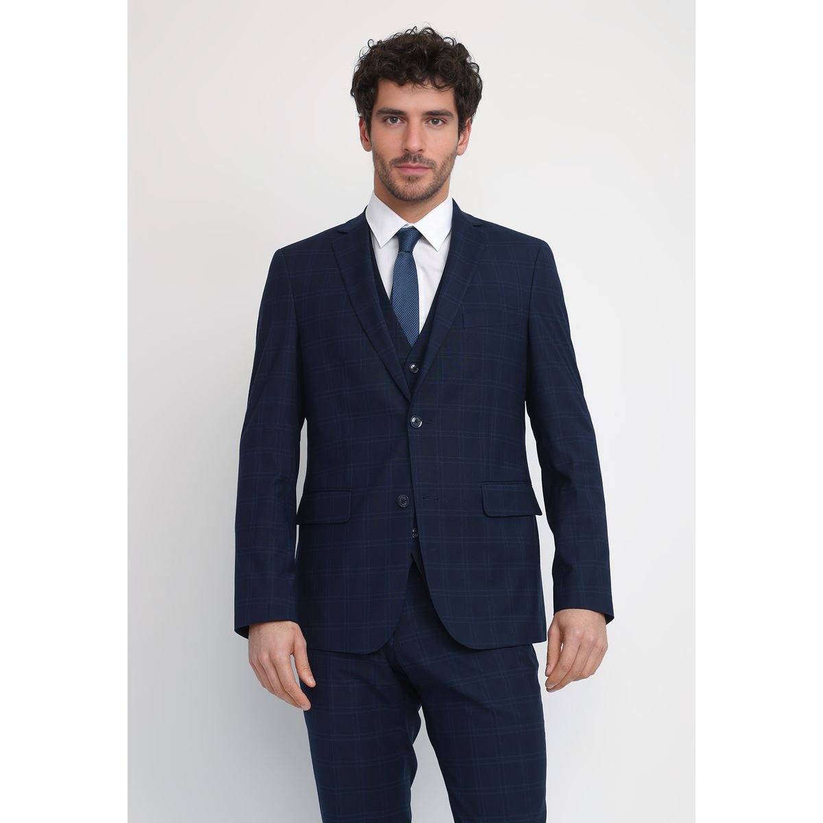 PERRY ELLIS - Chaqueta Formal Hombre Suit Separate Azul THE WASHABLE SLIM SUIT