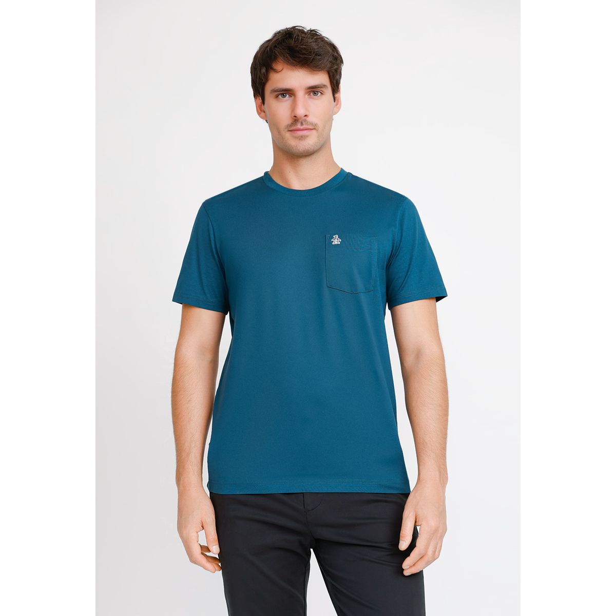 ORIGINAL PENGUIN - Polera Hombre Manga Corta Algodón Pima Pete Verde