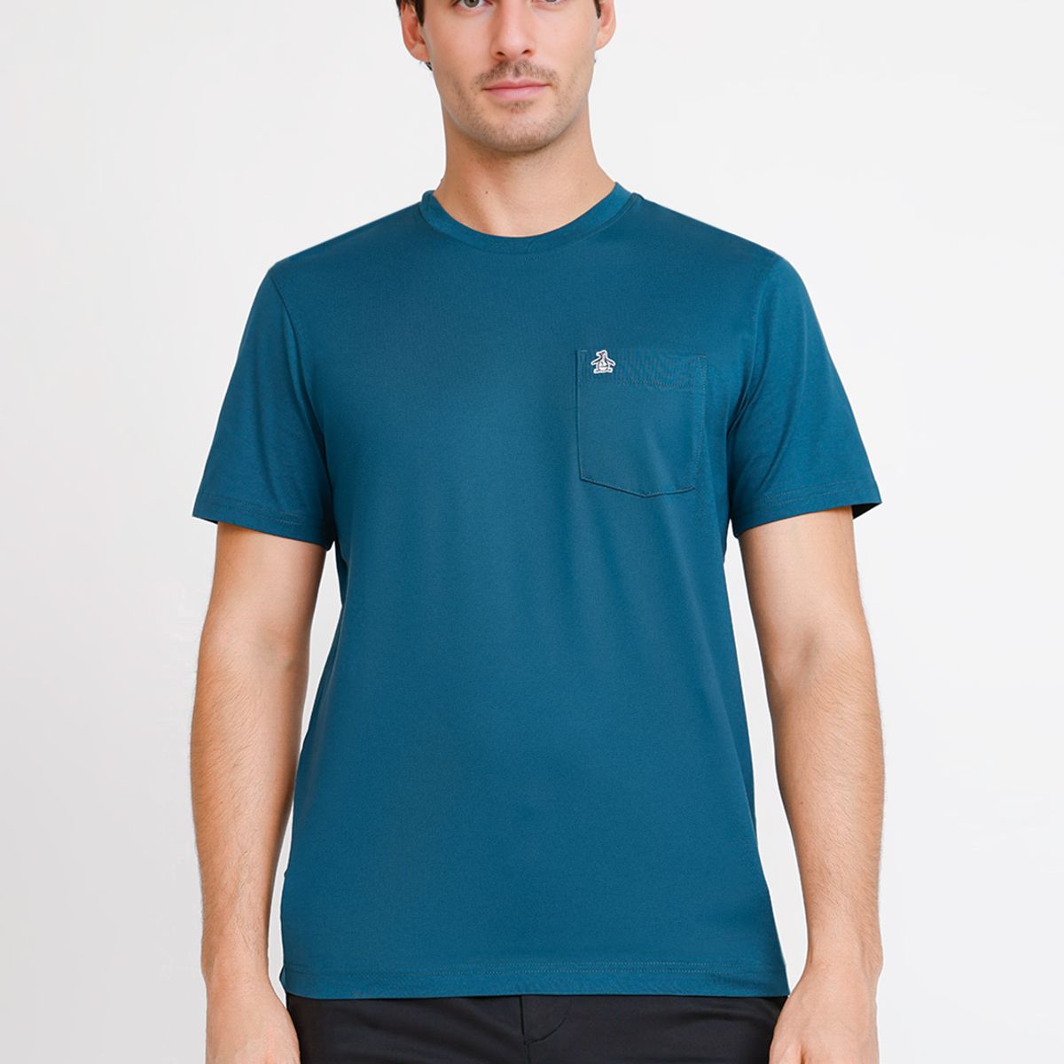 ORIGINAL PENGUIN - Polera Hombre Manga Corta Algodón Pima Pete Verde