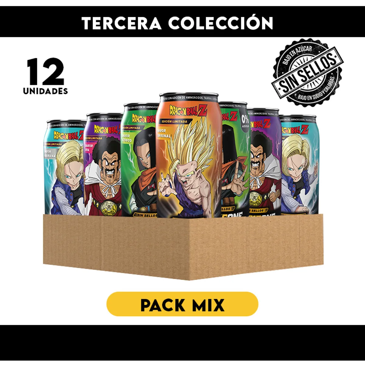 STRIKE ONE - Bebida Energética StrikeOne Dragon Ball Z Mix Pack 12u Edicion 3