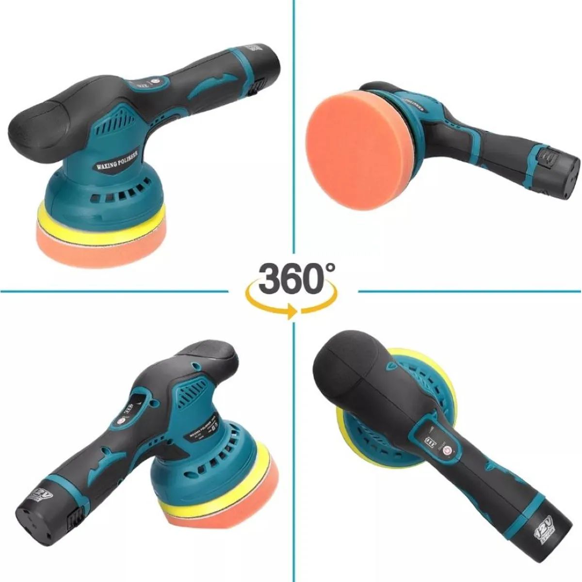 MOVI - PULIDORA INALÁMBRICA 12V + 2 BATERÍAS Y KIT DE ACCESORIOS