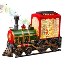 MOVI - TREN NAVIDEÑO CON LUCES NIEVE GIRATORIA Y ESCENA DE SANTA CLAUS