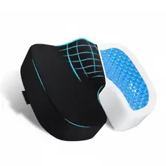 GENERICO - COJÍN ORTOPÉDICO PREMIUM COXIS ERGONÓMICO MEMORY FOAM + GEL