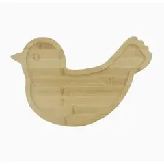 GENERICO - Bandeja de bambú con diseño de ave