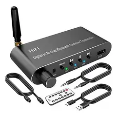 GENERICO - Bluetooth 5.1 Receptor Transmisor Aux Rl Rca Convertidor