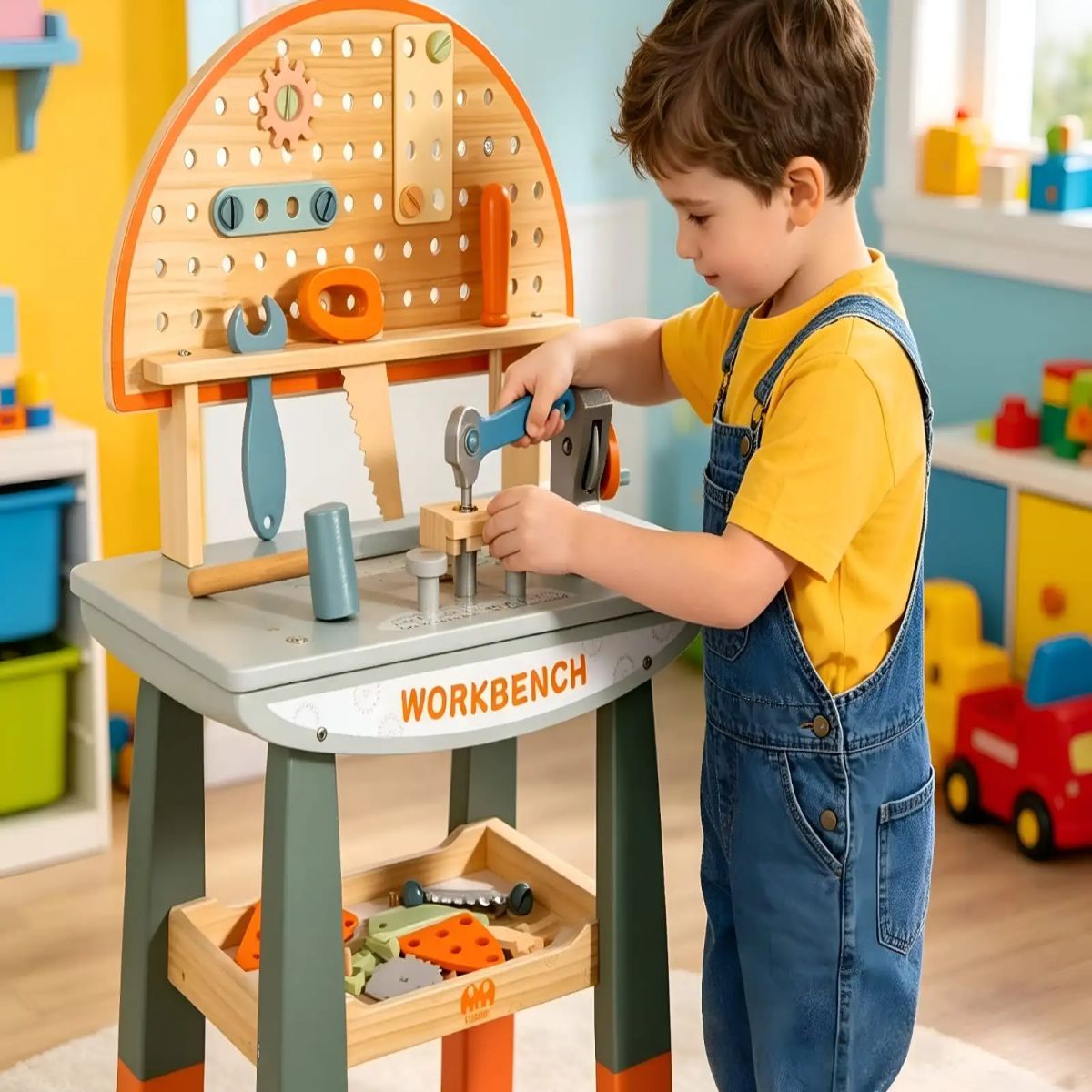 GENERICO - Taller Mecánico Infantil Didáctico En Madera Real