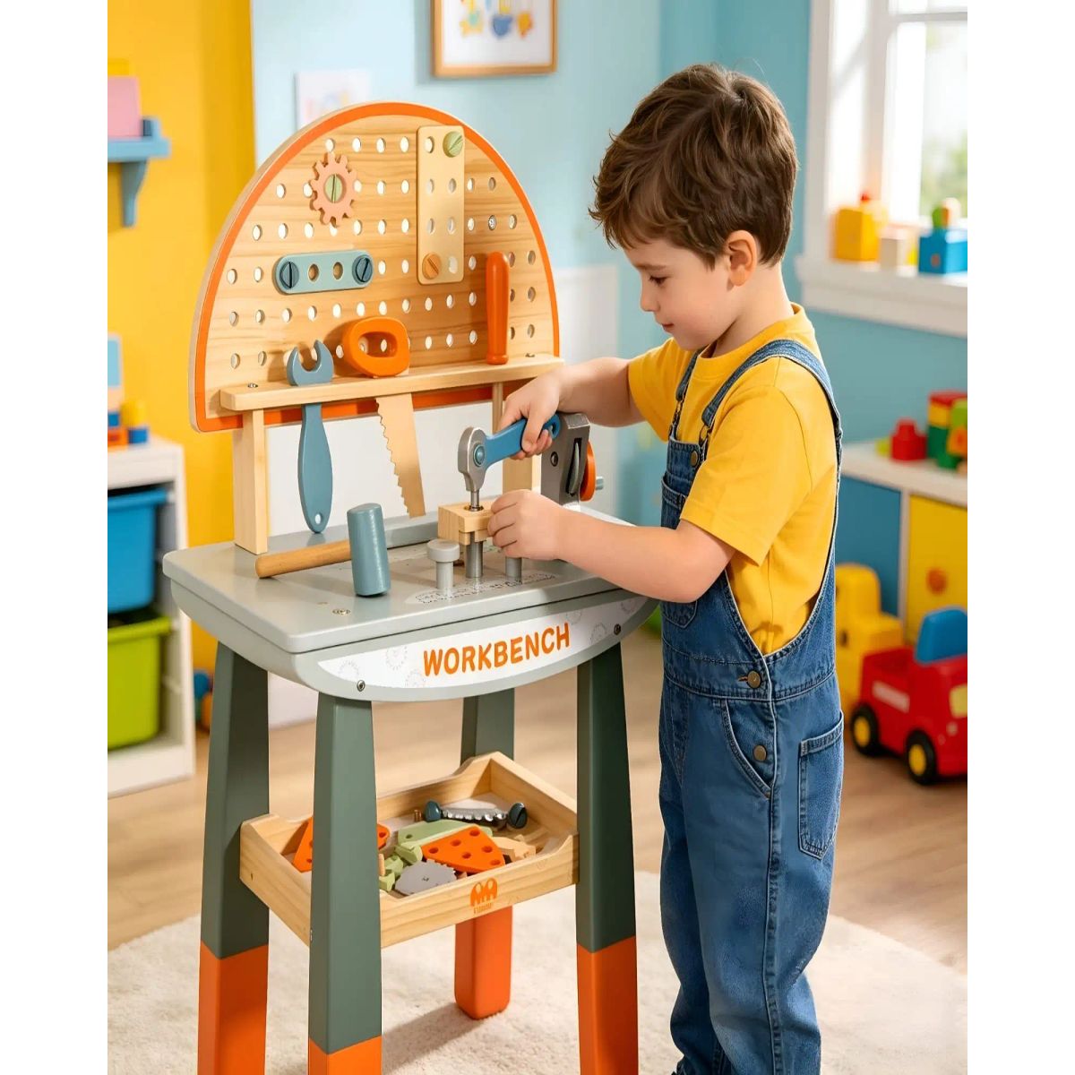 GENERICO - Taller Mecánico Infantil Didáctico En Madera Real