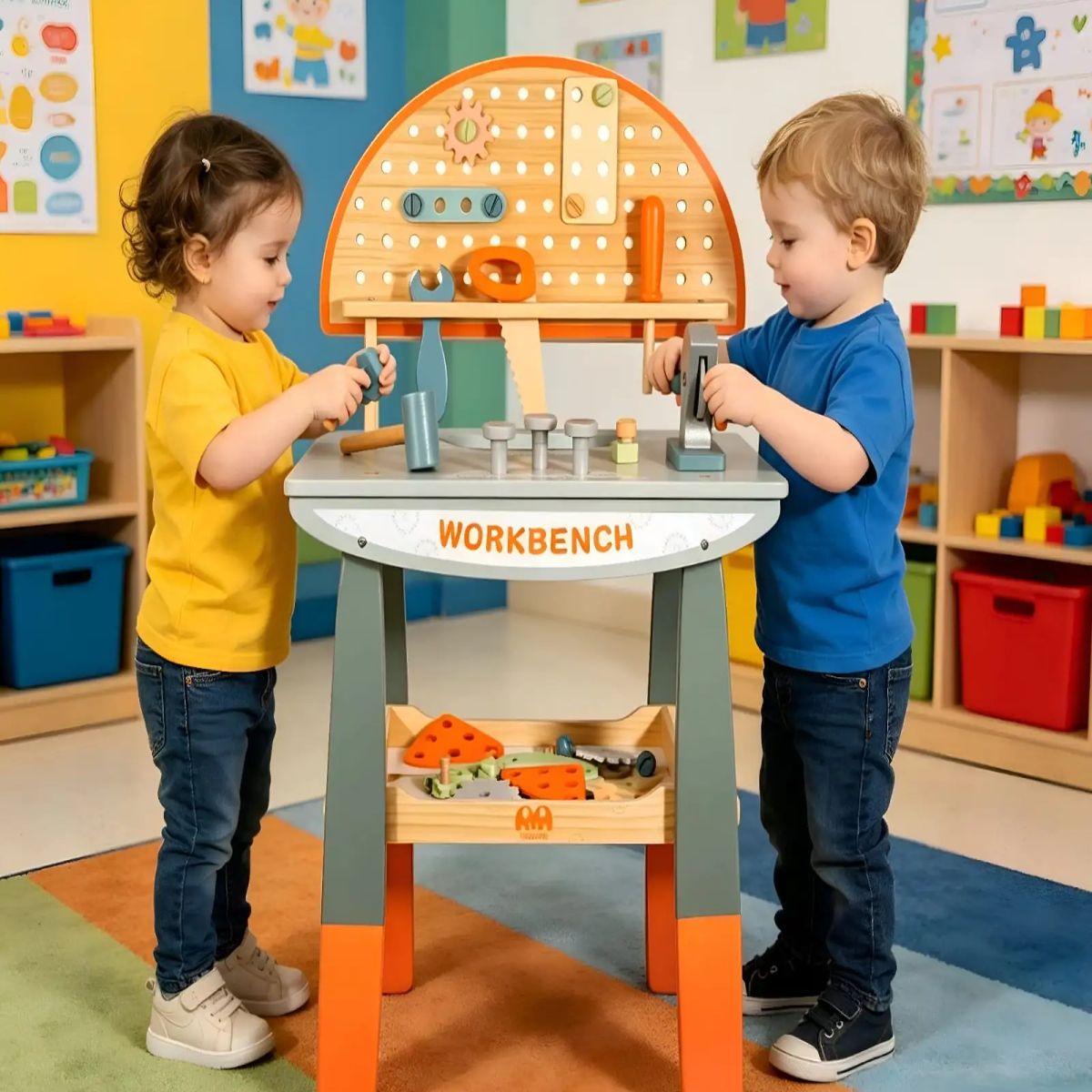GENERICO - Taller Mecánico Infantil Didáctico En Madera Real