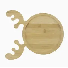 GENERICO - Bandeja de bambú con diseño de reno – 26 × 22 cm