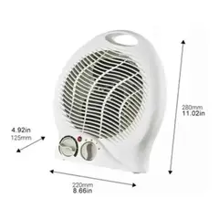 GENERICO - CALEFACTOR VENTILADOR ELÉCTRICO PORTÁTIL 2000W PTC