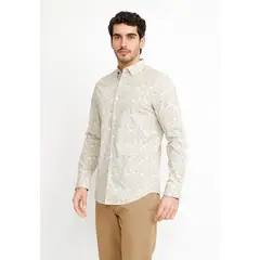 PERRY ELLIS - Camisa Casual Hombre Arena