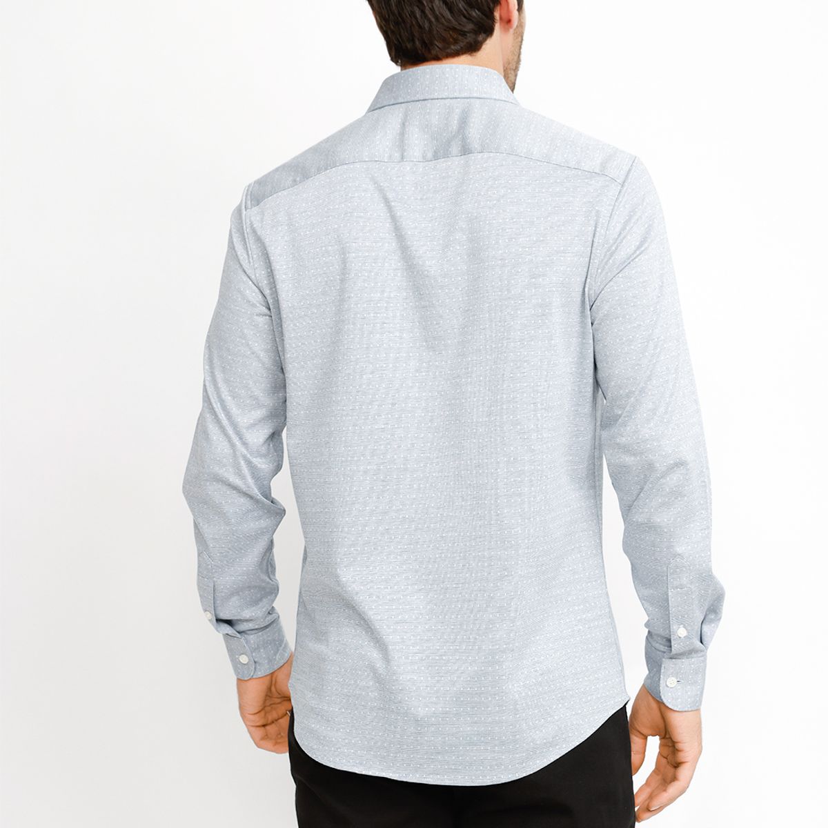 PERRY ELLIS - Camisa Casual Hombre Azul Piedra