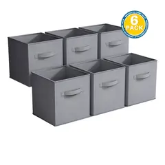 GENERICO - Pack 6 Cajas Cubo Organizadoras Plegables Closet Ropa Accesorios