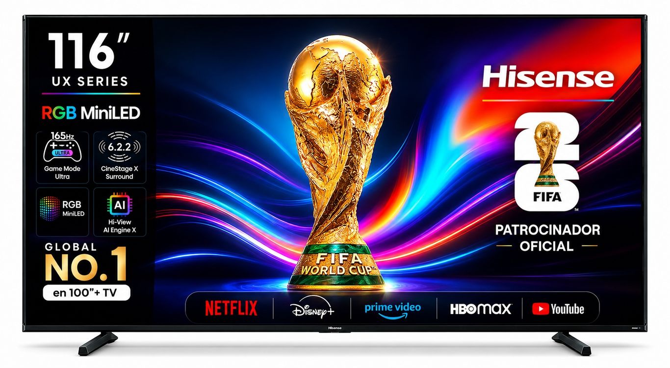 Smart Tv 116 QLED RGB MINILED 4K UHD GOOGLE TV Gamer 165HZ 116UX Hisense