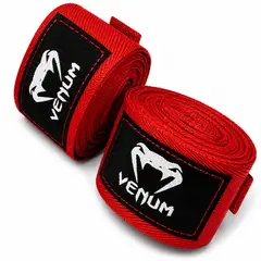 VENUM - Kontact Vendas de Boxeo Profesionales 4.5m Rojo Soporte para Muñecas MMA, Muay Thai y Kickboxing
