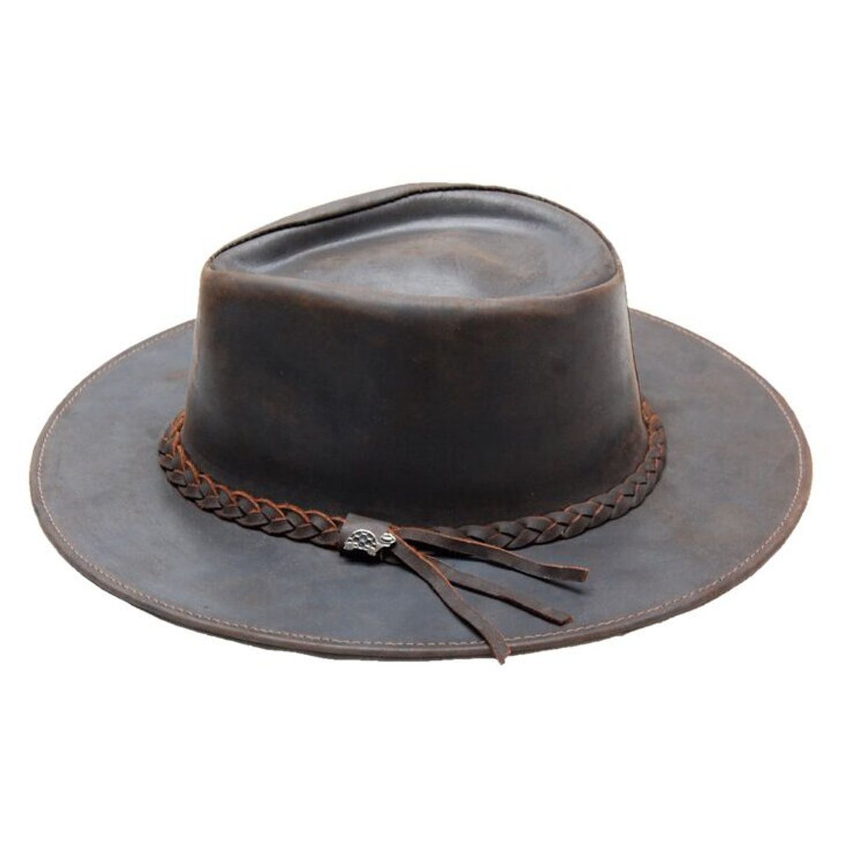 TORTUGAHAT - Sombrero De Cuero 100% Tortugahat Café Oscuro