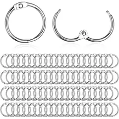 KUANGYE - 100 Unidades Anillos De Encuadernación 25 Mm Llavero Argolla