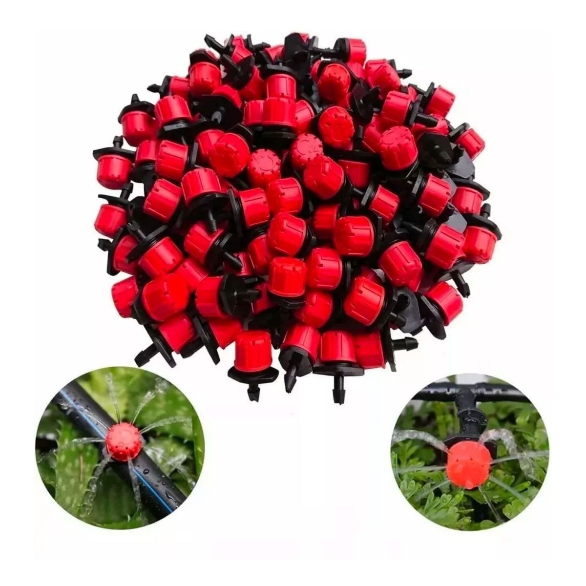 GENERICO - Pack 100 Gotero Ajustable 0-70 Lh Verde