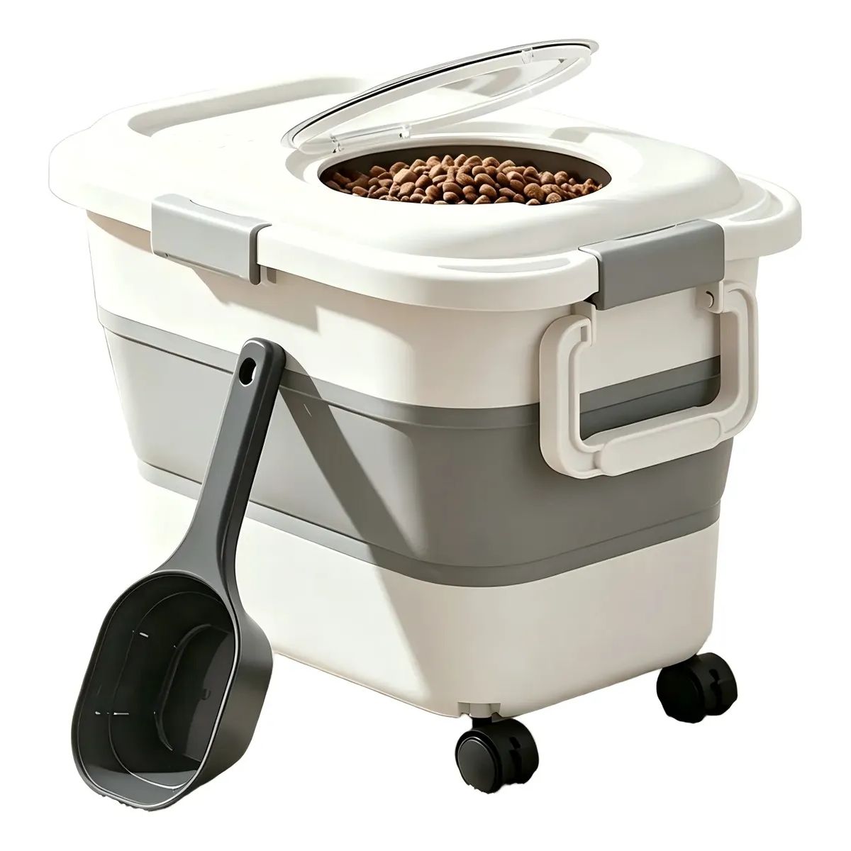VERCI - Cubo De Comida Para Mascotas Plegable De 15kg