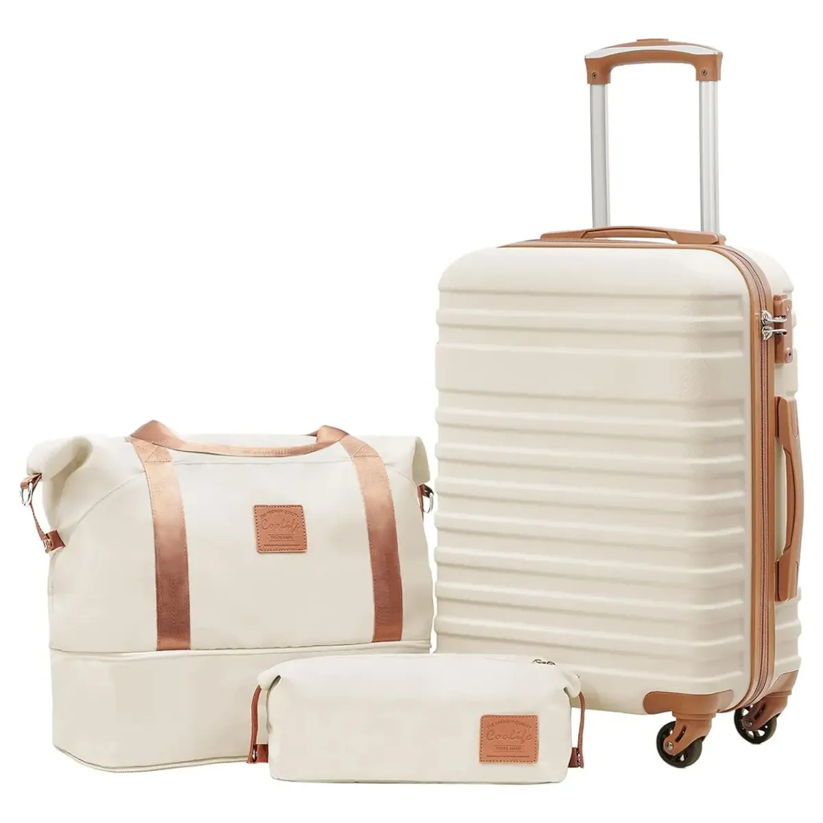 VERCI - Maleta Cabina 10 Kg Equipaje Chica Viaje Beige Viajes Avión