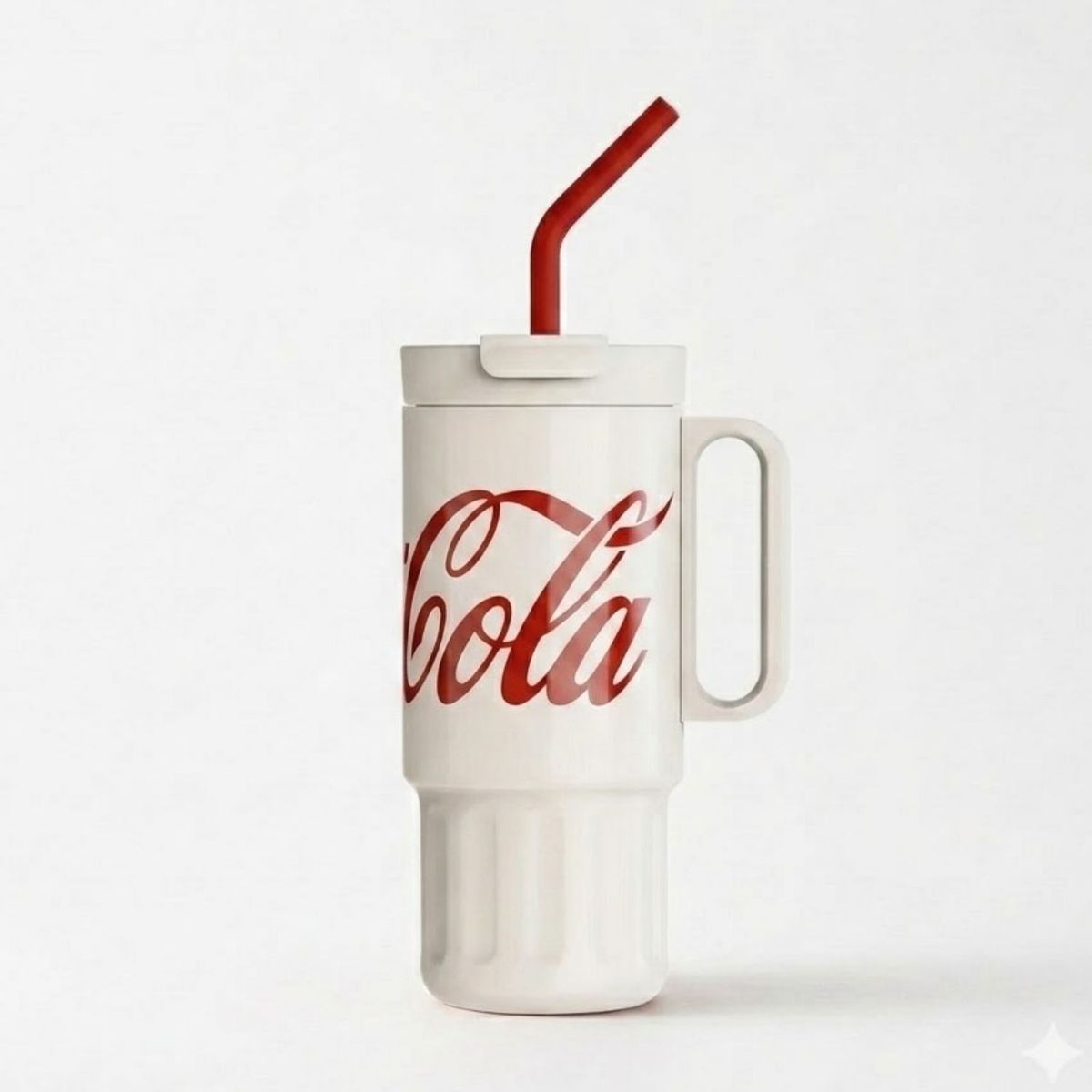 GENERICO - Vaso SuperTumbler Coca-Cola 1200mL Acero Inoxidable Blanco