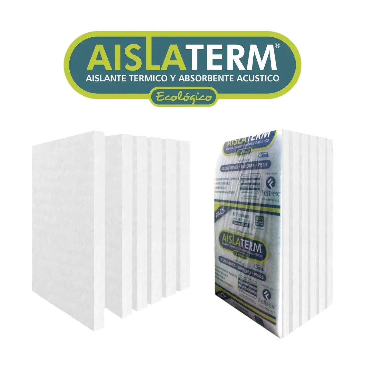 FELTREX - Láminas Aislante Térmico Feltrex 120x60cm Pack 6