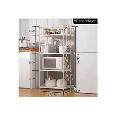 GENERICO - Rack Estante 4 Niveles Multiuso Hogar Blanco