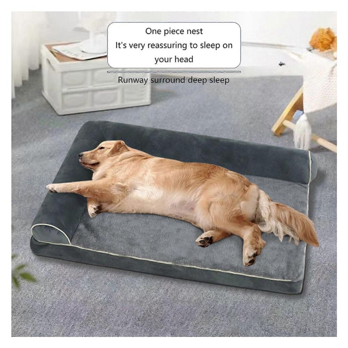 GENERICO - Cama Sofa Para Perros Y Gatos Felpa Suave Talla XL 70x100cm