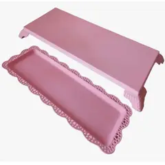 GENERICO - Pack 2 Bandejas Rectangular Rosa