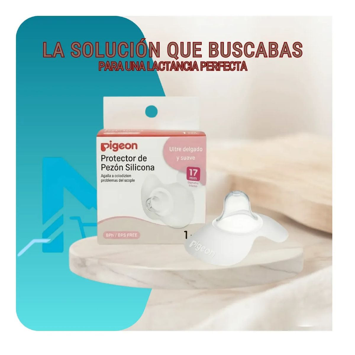 PIGEON - Pezoneras Pigeon Silicona Protector Pezon Lactancia L 17mm