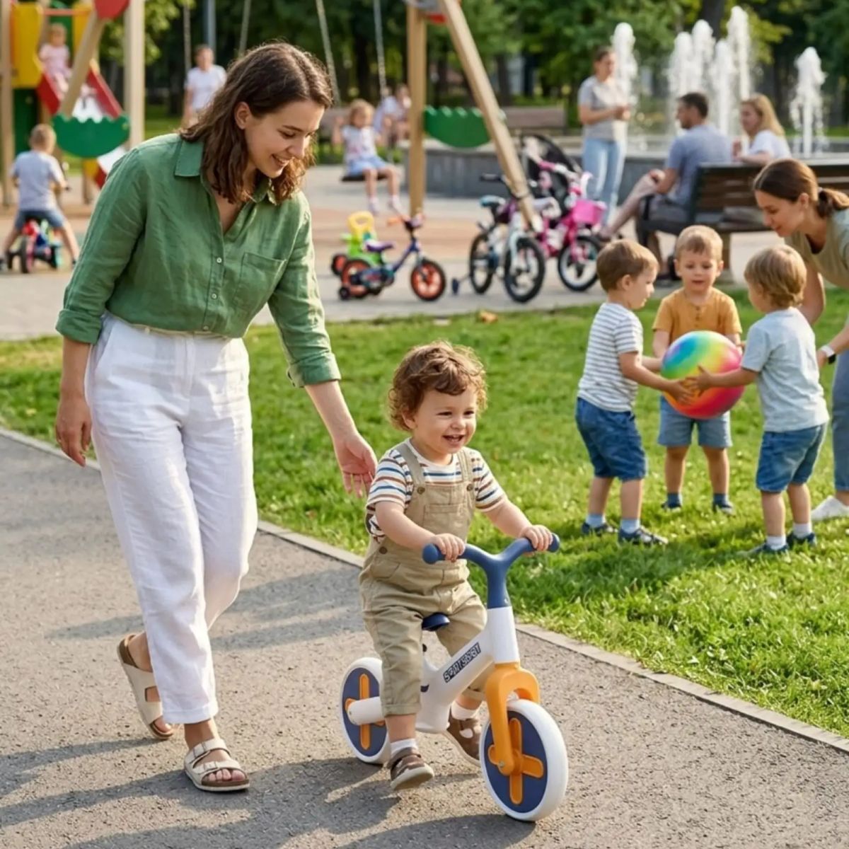 GENERICO - Bicicleta de Entrenamiento para Niños, Sin Pedales, Ajustable B2