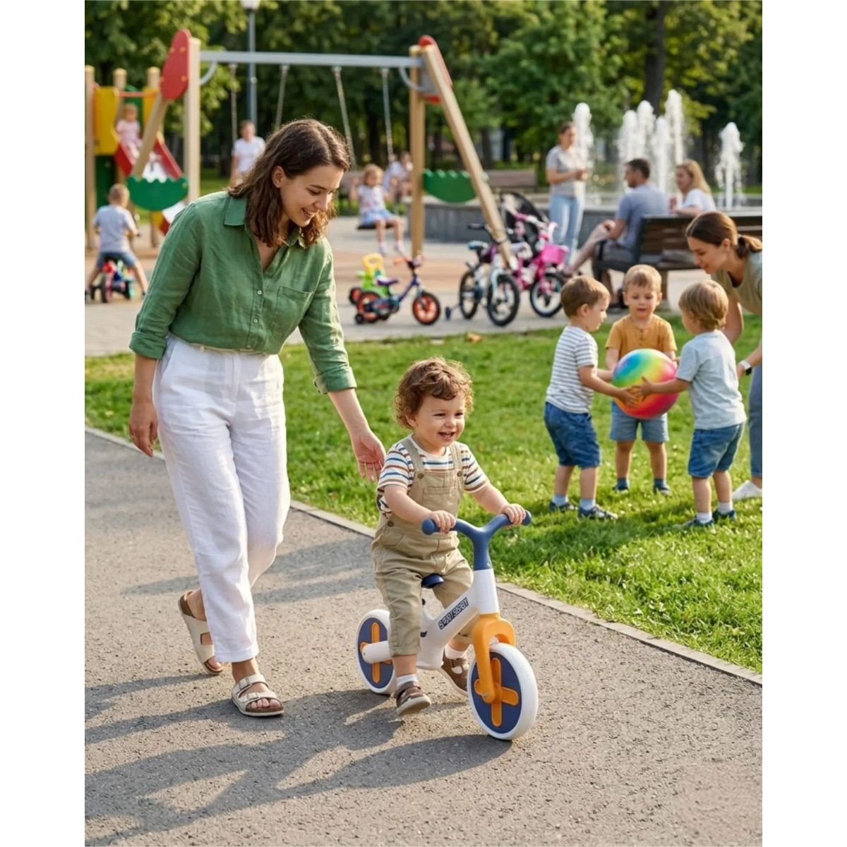 GENERICO - Bicicleta de Entrenamiento para Niños, Sin Pedales, Ajustable B2