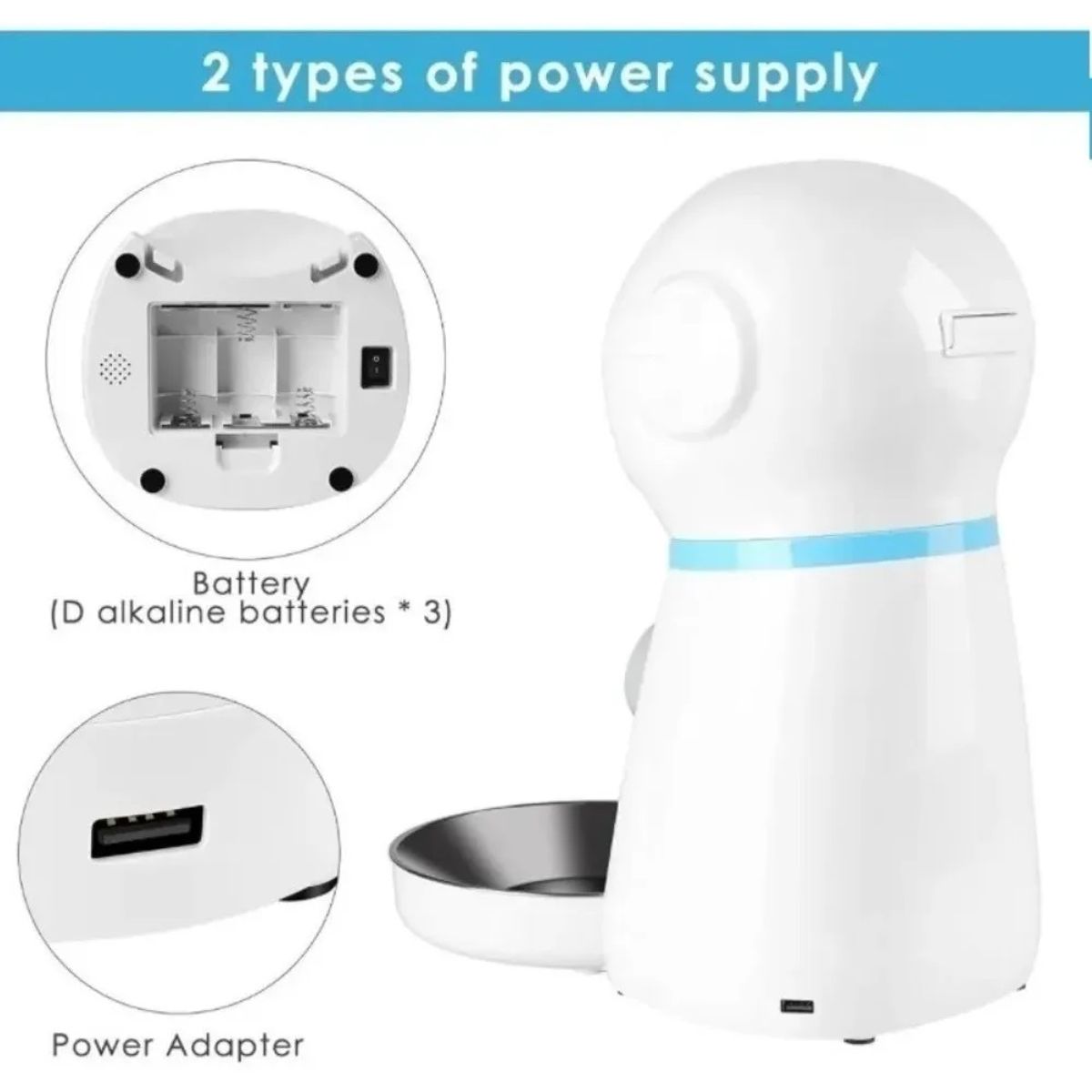 GENERICO - Dispensador para mascotas Robot Automatic Pet Feeder