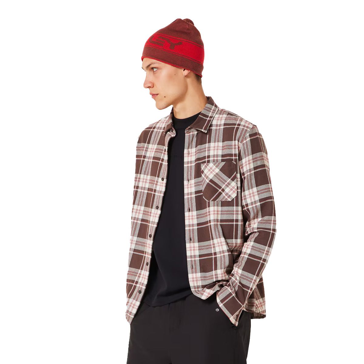 OAKLEY - Camisa Oakley Podium Plaid Cocoa BrownMist