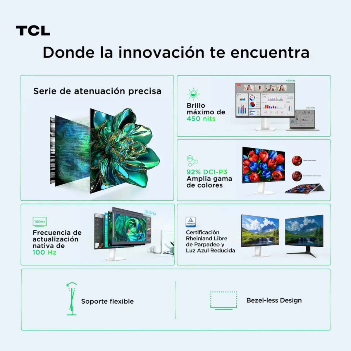 TCL - Monitor TCL 24G54 24" Mini LED Full HD 100Hz