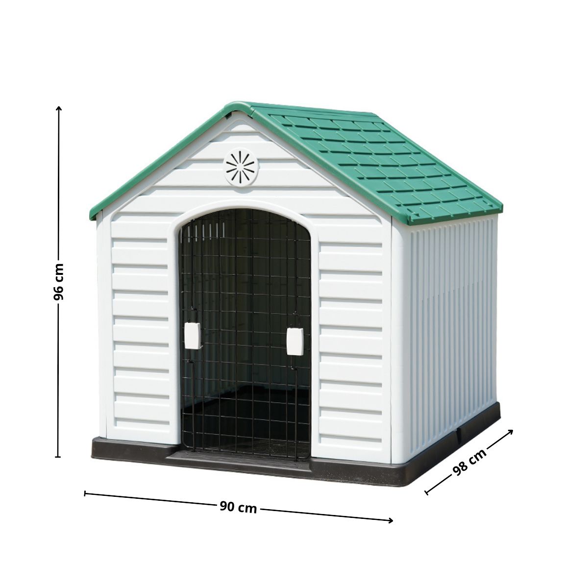 GENERICO - Casa de perro 98x90x96cm verde casa viva
