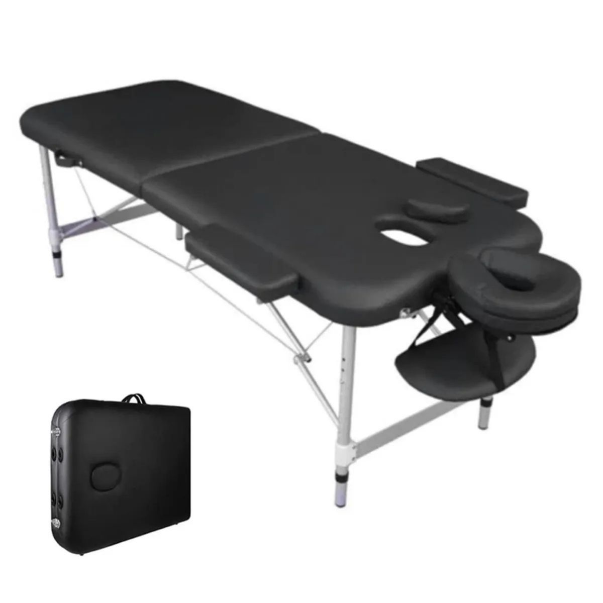 SHOP EHOME BAG - Camilla de Masajes Profesional Plegable de Aluminio con Maleta Color Negro