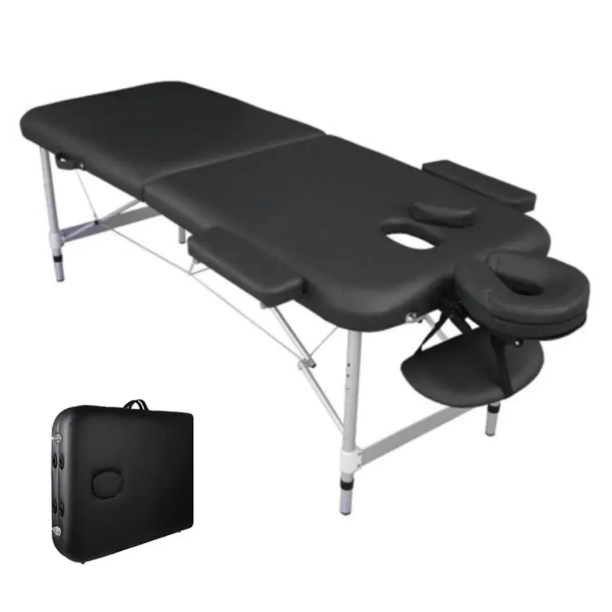 SHOP EHOME BAG - Camilla de Masajes Profesional Plegable de Aluminio con Maleta Color Negro