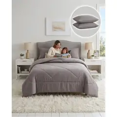 GENERICO - Juego De Cama Con Plumón Nórdico Sábanas Y Almohada Plaza y Media