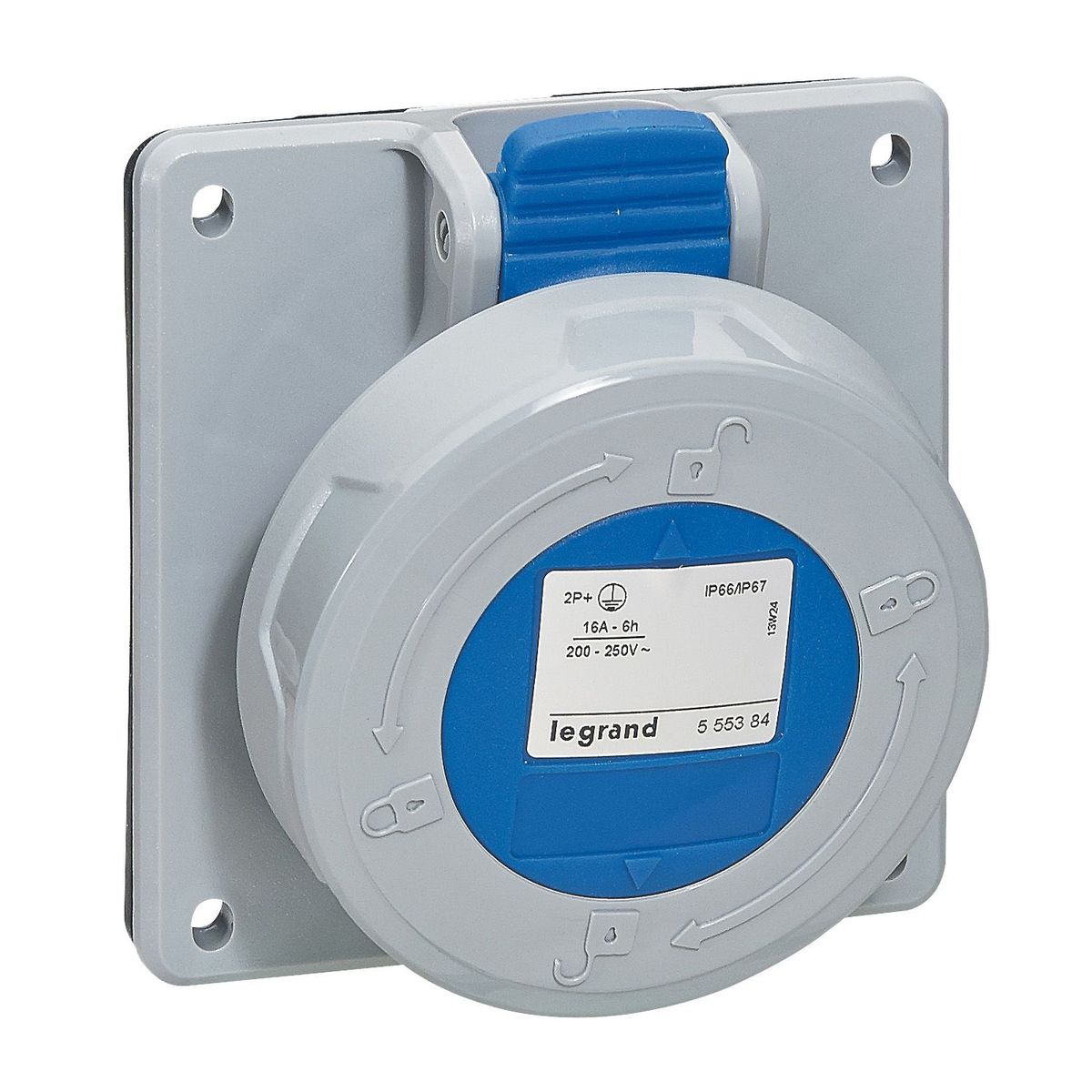 LEGRAND - Enchufe Hembra Embutida 2P+T 16A 220V Ip67