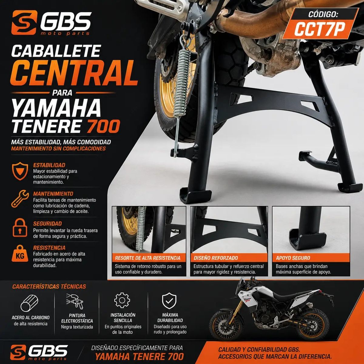 GENERICO - Caballete central para Yamaha Tenere 700