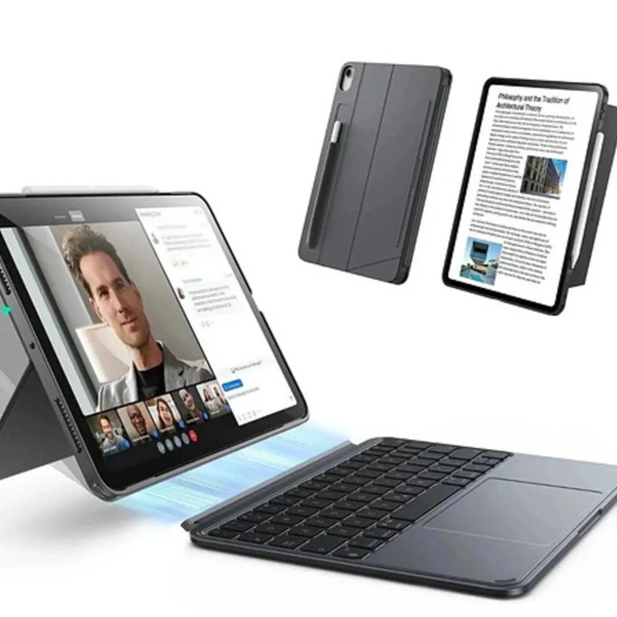 ESR - Funda con Teclado ESR SHIFT para iPad Air 13"  M4 / M3 / M2 Negro