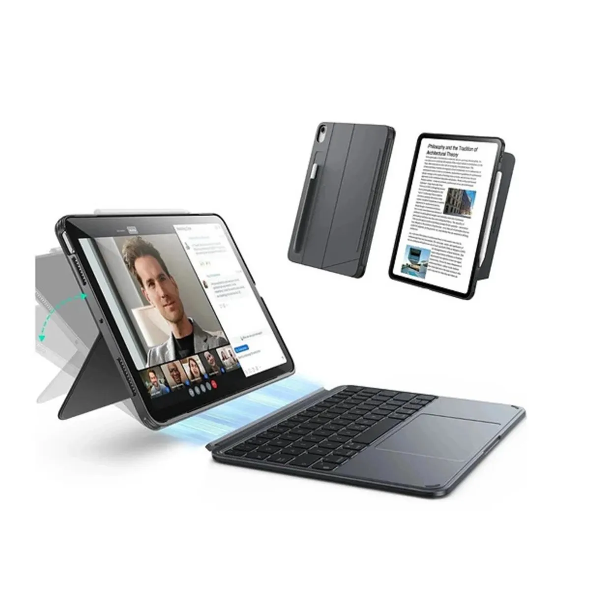 ESR - Funda con Teclado ESR SHIFT para iPad Air 13"  M4 / M3 / M2 Negro
