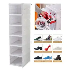 GENERICO - Zapatera Torre Organizadora Plegable y Apilable de 6 Niveles
