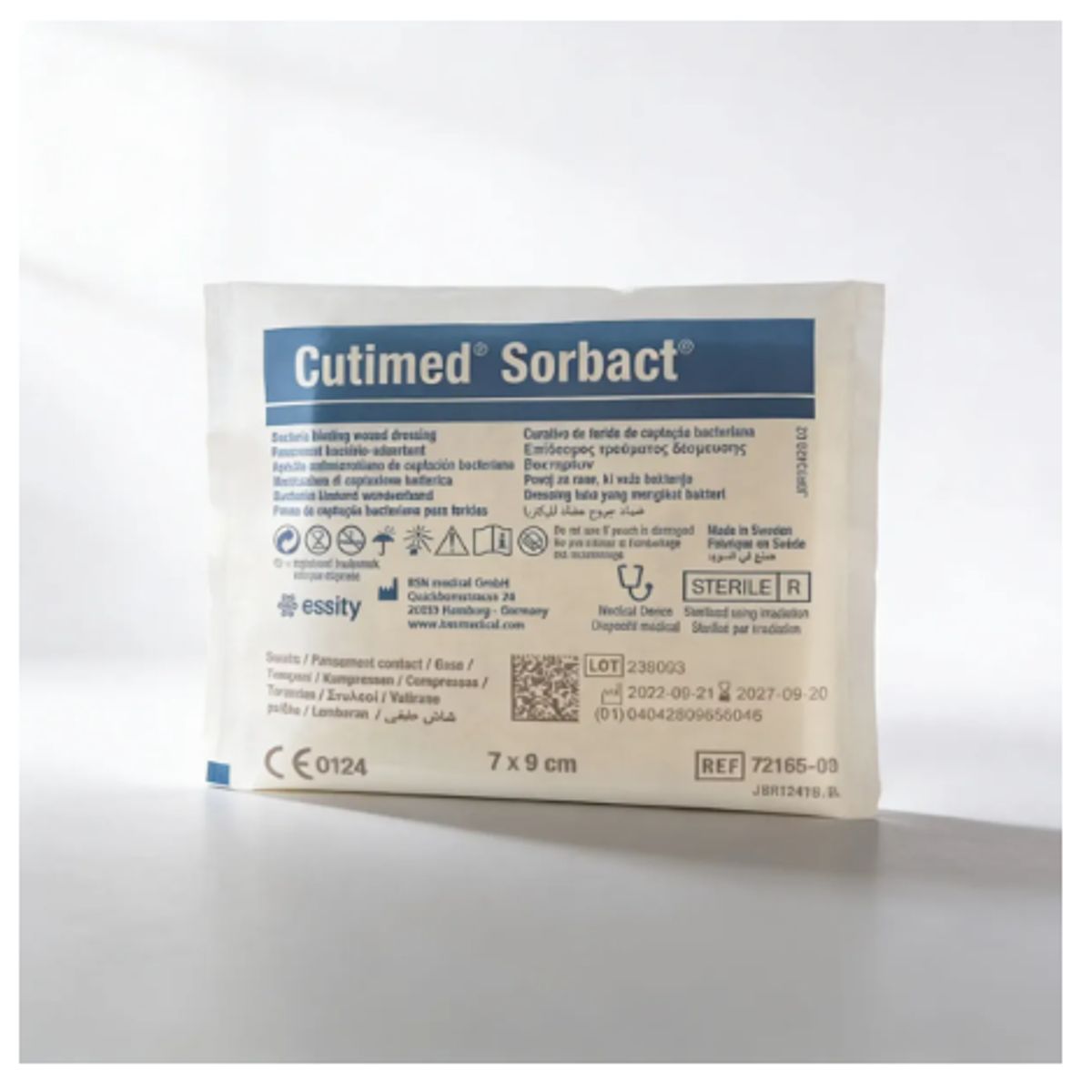 GENERICO - Apósito Cutimed Sorbact Gasa Estéril 7x9 Cm, Pack De 2 Unidades