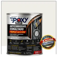 EPOXY - Anticorrosivo Profesional 3 en 1 - Directo sobre Óxido - 1-4 GALÓN - BLANCO LIMPIEZA