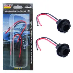 GENERICO - Soquete Conector T10 Enchufe Ampolleta Auto Camion Set X2